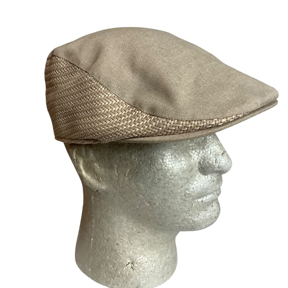 Dockers Tan Cotton Blend Ivy Flat‎ Cap Men L/XL Lightweight Breathable Newsboy